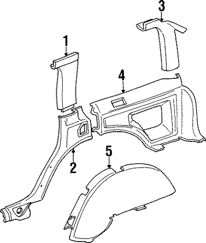 Cherokee INTERIOR TRIM - QUARTER PANELS