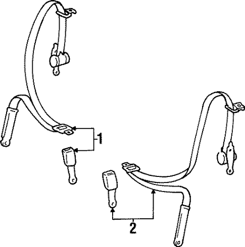 ELECTRICAL/FRONT SEAT BELTS for 1997 Toyota Paseo #1