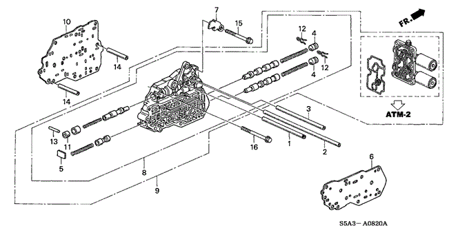 TRANSMISSION - AUTOMATIC/AT SECONDARY BODY for 2004 Honda CIVIC COUPE #1