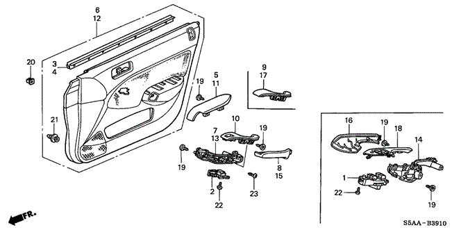 INTERIOR / BUMPER/FRONT DOOR LINING for 2004 Honda CIVIC SEDAN #1