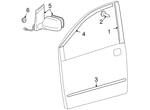 BODY/OUTSIDE MIRRORS for 2008 Toyota Sienna #1