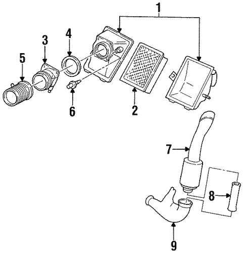 Engine/Air Intake for 1997 Ford Taurus #1
