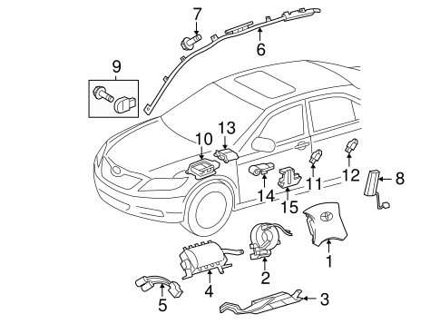 Electrical/Air Bag Components for 2010 Toyota RAV4 #9