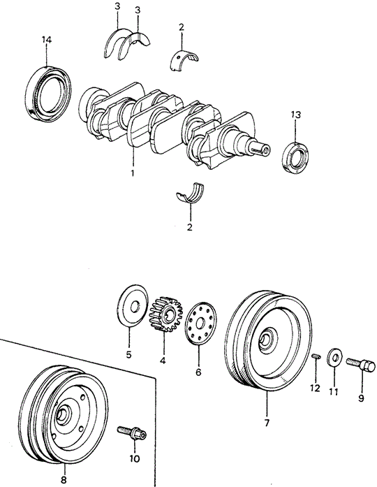 ENGINE/CRANKSHAFT for 1981 Honda CIVIC HATCHBACK #1