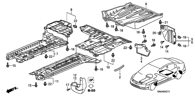 INTERIOR / BUMPER/UNDER COVER for 2009 Honda CIVIC SEDAN #1