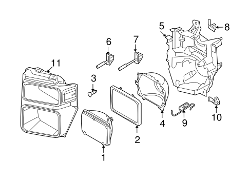 Electrical/Headlamp Components for 2010 Ford F-250 Super Duty #2