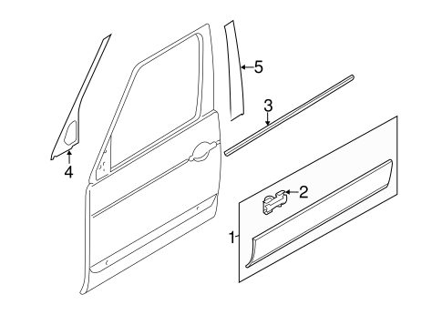 LR4 EXTERIOR TRIM - FRONT DOOR