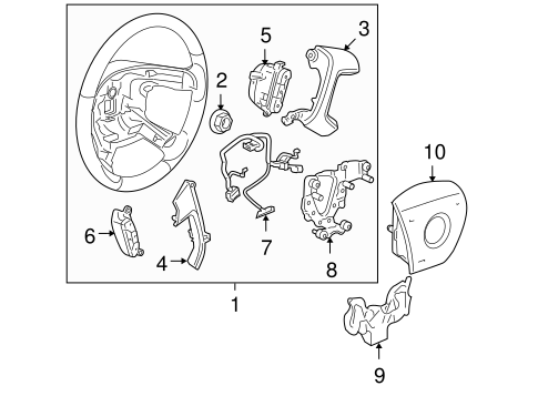 Steering/Steering Wheel & Trim for 2009 GMC Yukon #2