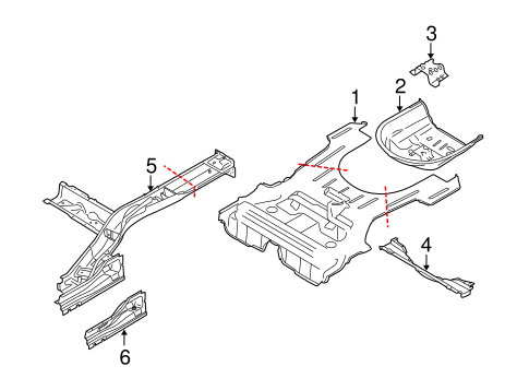 S80 REAR FLOOR & RAILS