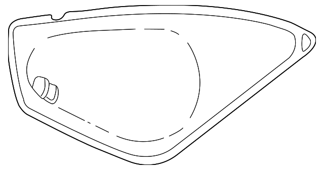 10308474 Деталь QUARTER GLASS, RIGHT
