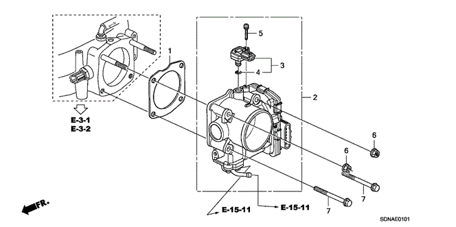 Engine/Throttle Body (V6) for 2007 Honda ACCORD COUPE #1