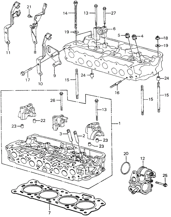 ENGINE/CYLINDER HEAD (3) for 1981 Honda CIVIC HATCHBACK #1