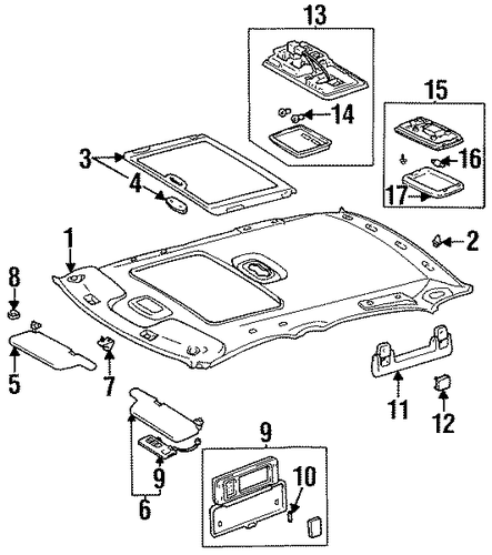BODY/INTERIOR TRIM - ROOF for 1996 Toyota Avalon #2