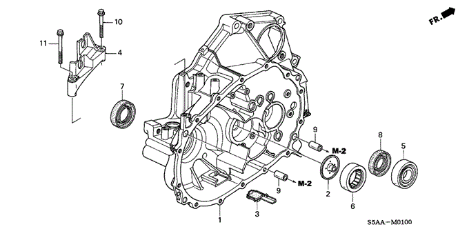 Transmission - Manual/MT Clutch Case for 2004 Honda CIVIC COUPE #1