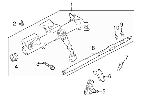STEERING/HOUSING & COMPONENTS for 2007 Scion tC #1