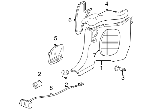 XKR INTERIOR TRIM - QUARTER PANELS