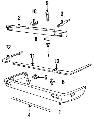 XJS BUMPER & COMPONENTS - REAR
