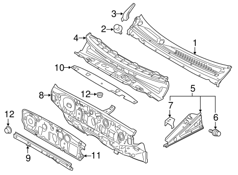 Cowl for 2015 Mitsubishi Mirage #0