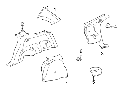 Sable INTERIOR TRIM - QUARTER PANELS