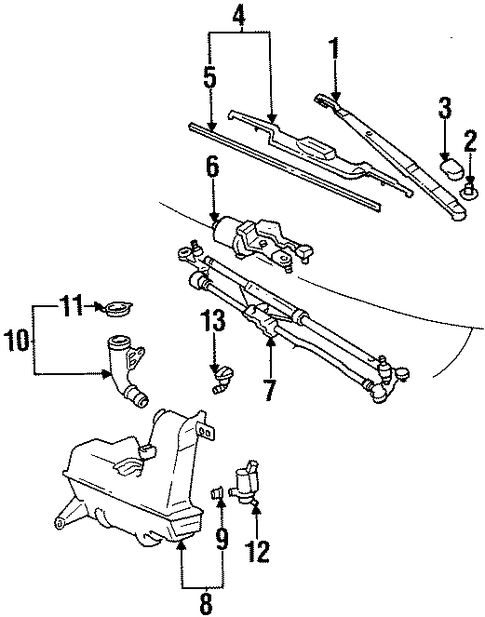 ELECTRICAL/WIPERS for 1997 Toyota Supra #1