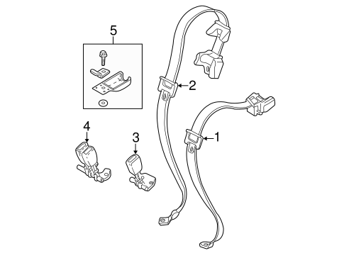 V40 REAR SEAT BELTS