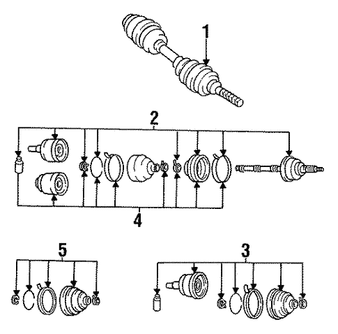 Front Axle for 1989 Mazda MPV #0