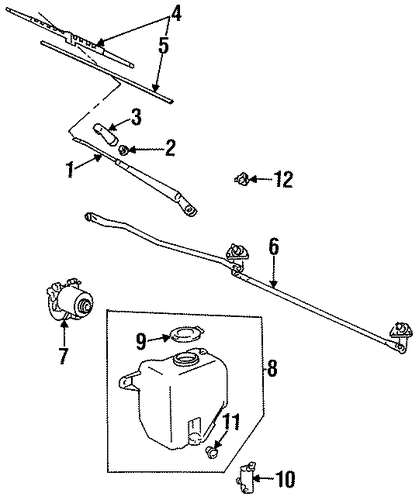 ELECTRICAL/WIPERS for 1996 Toyota Land Cruiser #1