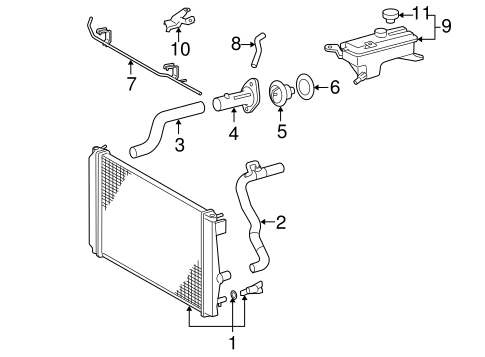 COOLING SYSTEM/RADIATOR & COMPONENTS for 2007 Toyota RAV4 #1