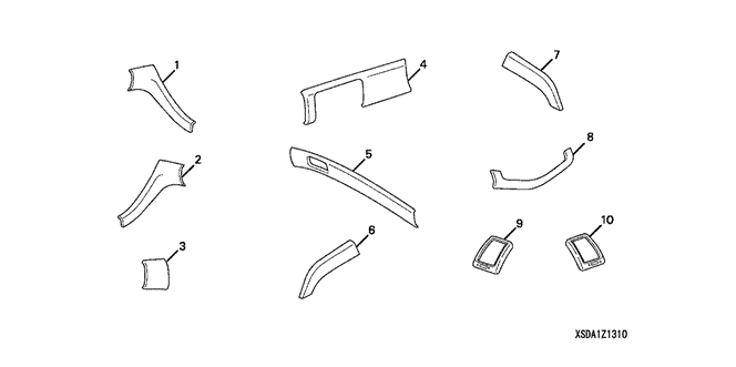 ACCESSORIES/INTERIOR TRIM KIT (METAL LOOK) for 2003 Honda ACCORD COUPE #1