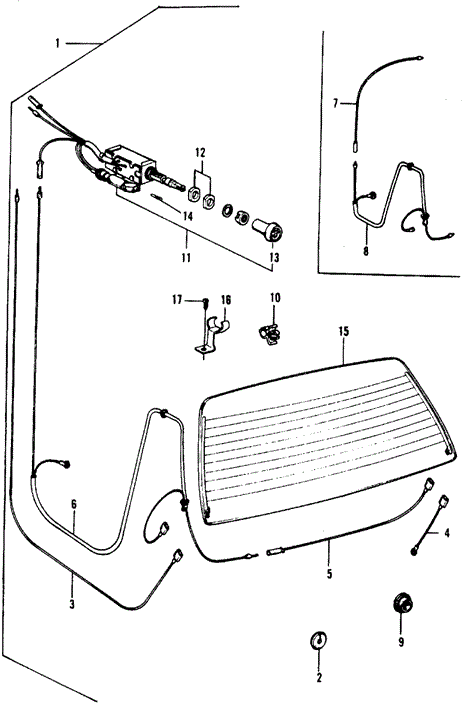 BODY / AIR CONDITIONING/REAR WINDOW DEFROSTER for 1973 Honda CIVIC 1200 COUPE #1