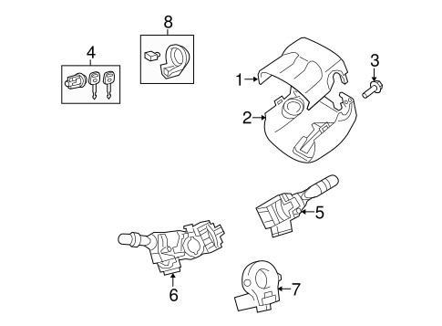 STEERING/SHROUD, SWITCHES & LEVERS for 2013 Toyota Highlander #1