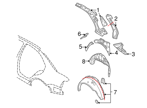 Inner Structure for 1999 Volkswagen Jetta #0