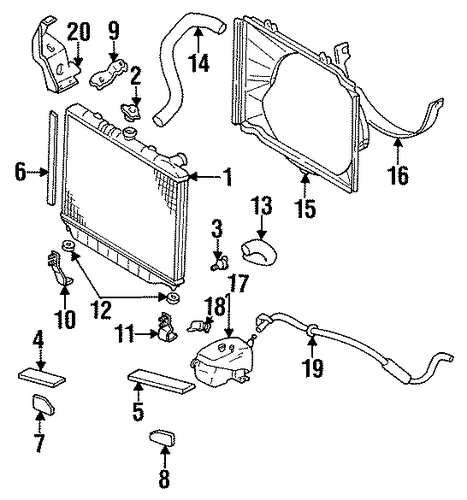 Radiator Seal - Honda (8-97081-957-2) Radiator Seal - Honda (8-97081-957-2)