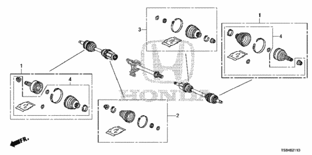 Front Driveshaft Set Short Parts for 2012 Honda CIVIC COUPE #0