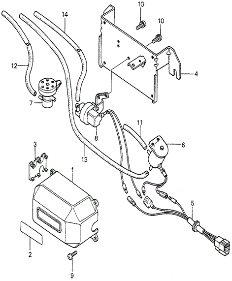 ELECTRICAL / EXHAUST / HEATER / FUEL/5MT SUB CONTROL BOX ('80) (KL) for 1980 Honda ACCORD HATCHBACK #1