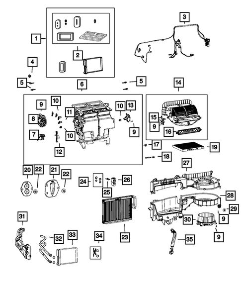 Air Conditioner and Heater Units for 2022 Chrysler Pacifica #1