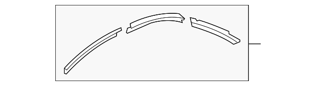 991-561-957-00 Деталь LOWER W'STRIP RETAINER KIT, LEFT