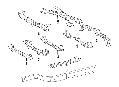 BODY/CROSSMEMBERS & COMPONENTS for 2012 Toyota Tacoma #2