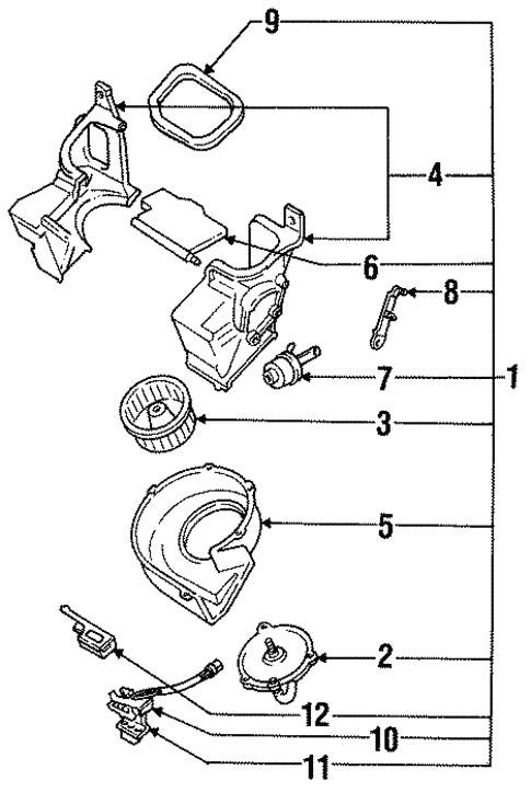 Blower for 1993 Subaru Loyale #0