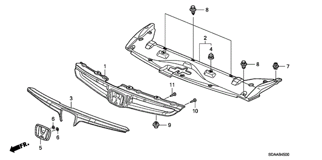 Interior/Bumper/Front Grille for 2007 Honda ACCORD SEDAN #1