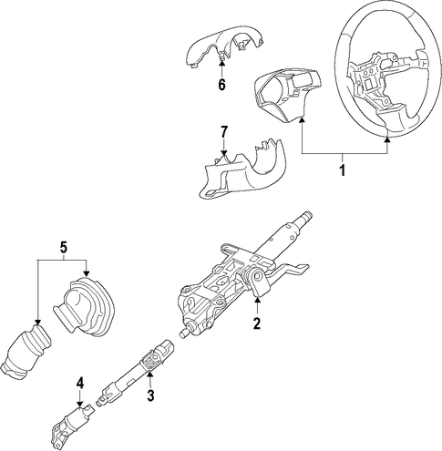 Malibu STEERING COLUMN