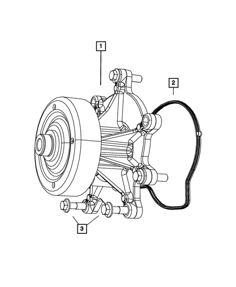 Water Pump and Related Parts for 2009 Dodge Dakota #1