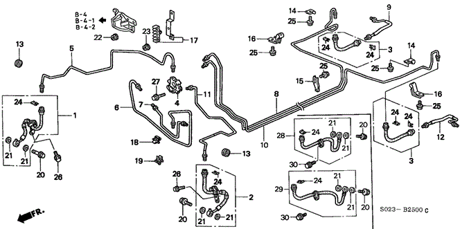 Chassis/Brake Lines for 1996 Honda CIVIC COUPE #1