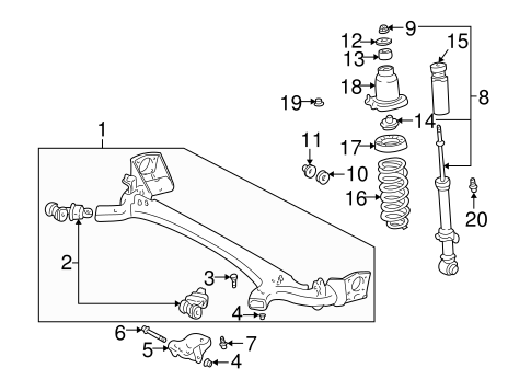 REAR SUSPENSION/REAR SUSPENSION for 2001 Toyota Prius #1