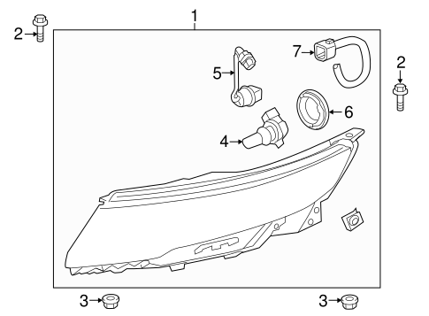 Headlamp Components for 2014 Chevrolet Volt #0