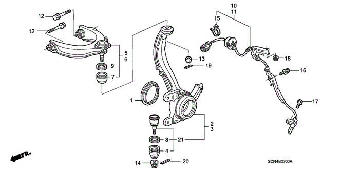 CHASSIS/KNUCKLE for 2006 Honda ACCORD COUPE #1