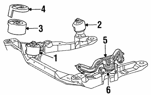 Engine/Engine & Trans Mounting for 1997 Ford Taurus #1