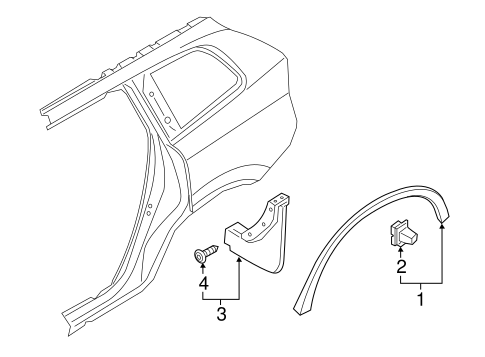 XC90 EXTERIOR TRIM - QUARTER PANEL
