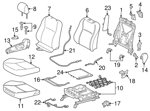 BODY/PASSENGER SEAT COMPONENTS for 2012 Toyota Yaris #1