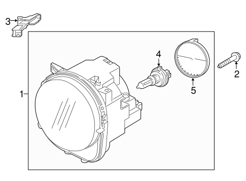 Headlamp Components for 2015 Jeep Renegade #0